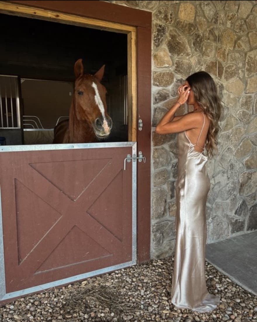 Satin Wedding Guest/bridesmaid Dress - Image 1