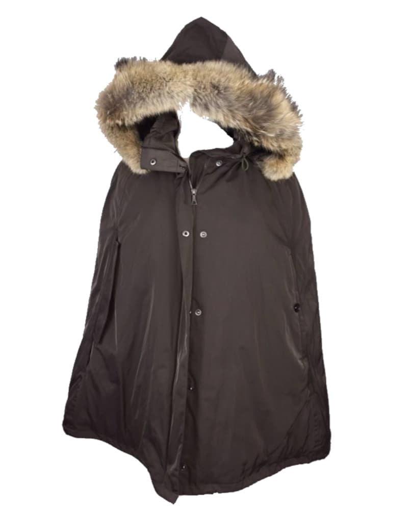 THEORY DOWN CAPE COAT / Real Fur Trim - Image 1