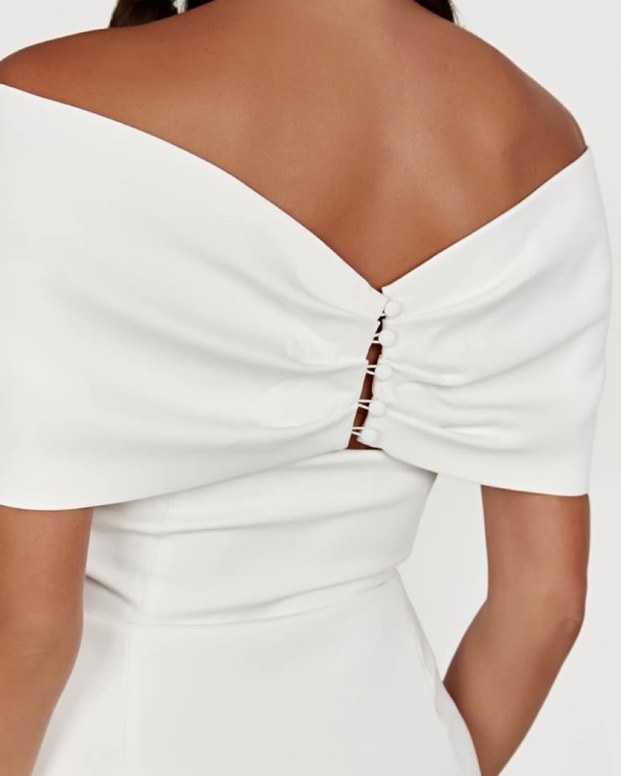 White Gwyneth Meshki Mini Dress - Image 3
