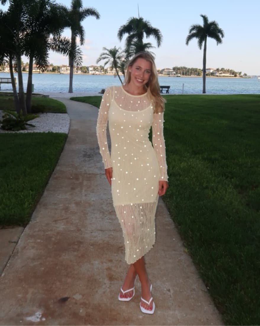 Zara Bobble Knit Midi Dress - Image 3