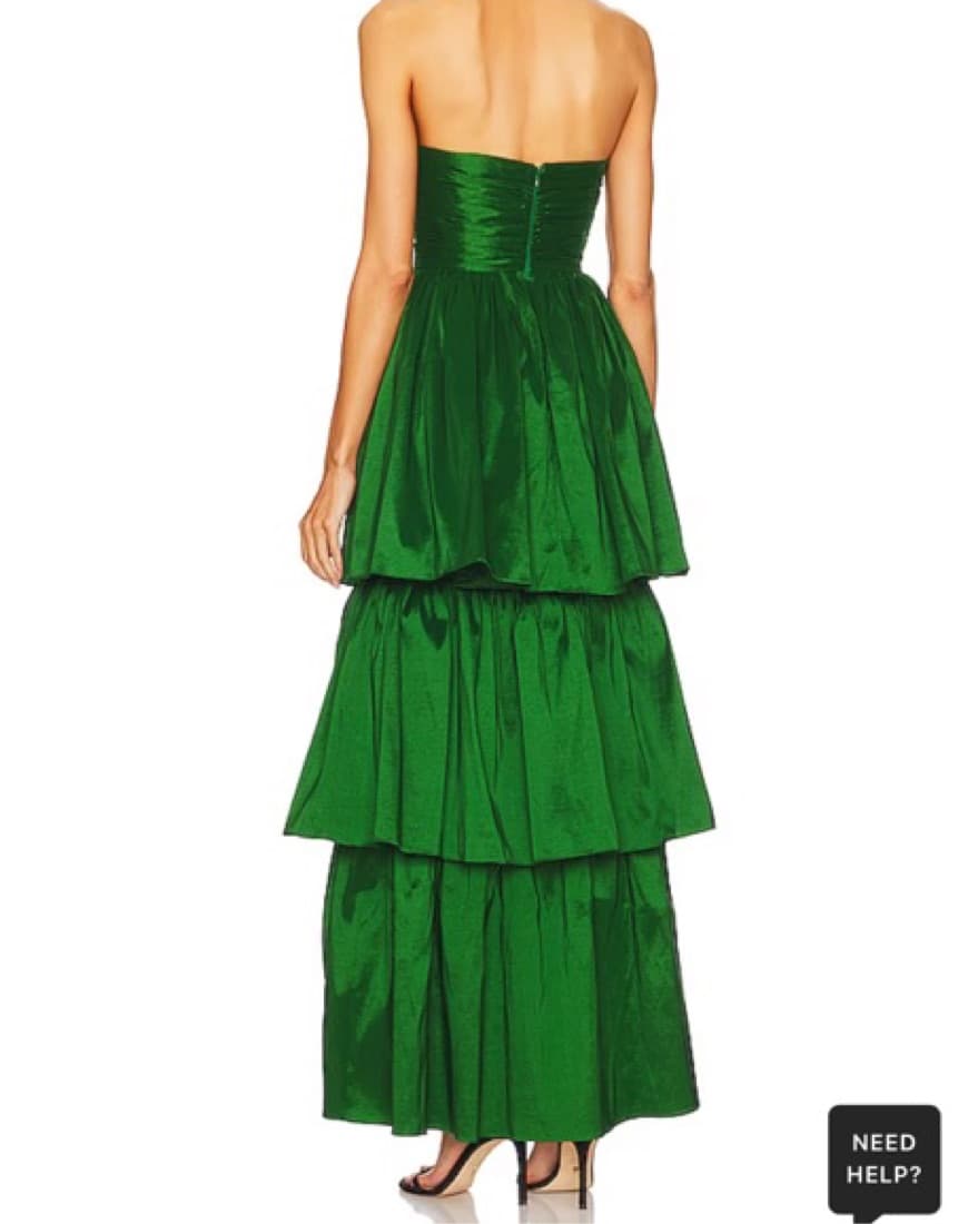Michie Maxi Dress Gown in Emerald Green - Image 2