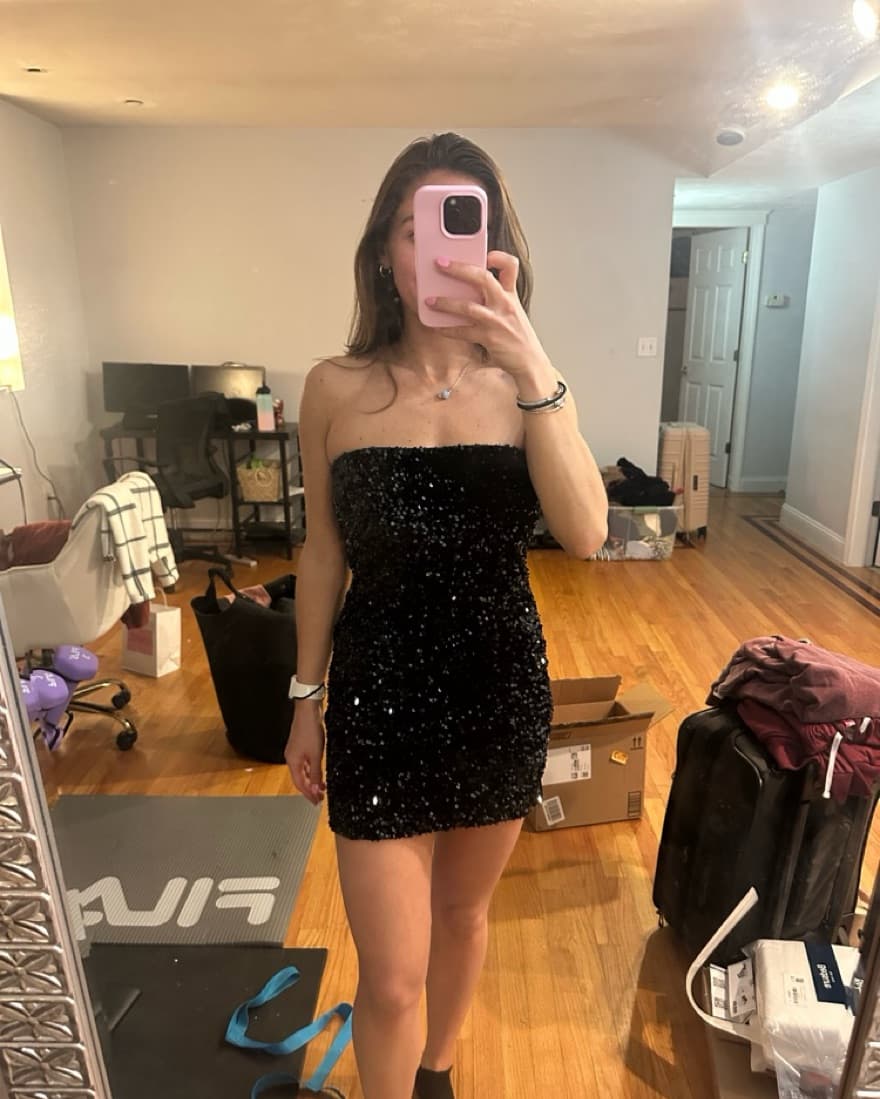 Black Princess Polly Sparkly Dress - Image 3