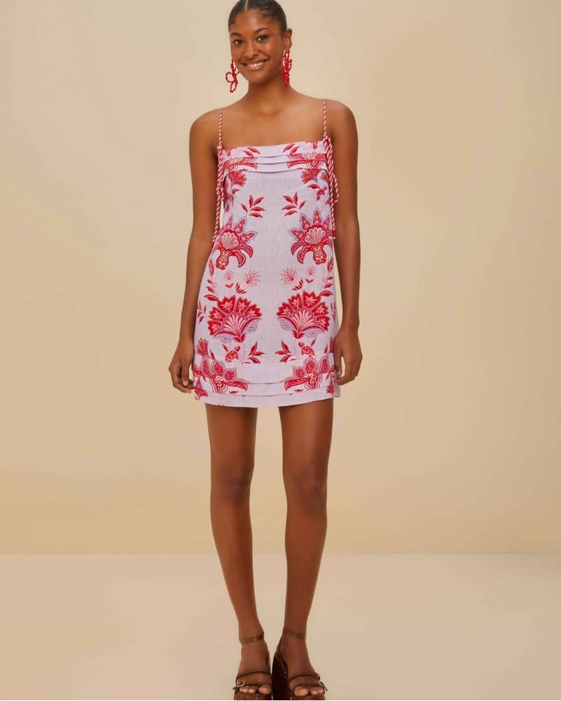 Farm Rio Lilac Mini Dress - Image 1