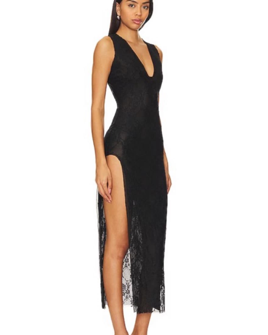 Revolve The Bodee Black Lace Dress  - Image 2