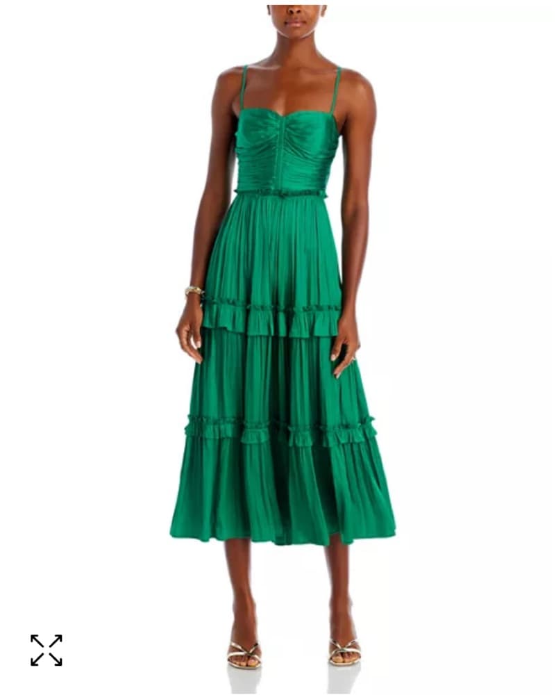 Aqua Ruched Top Midi Dress - Image 1