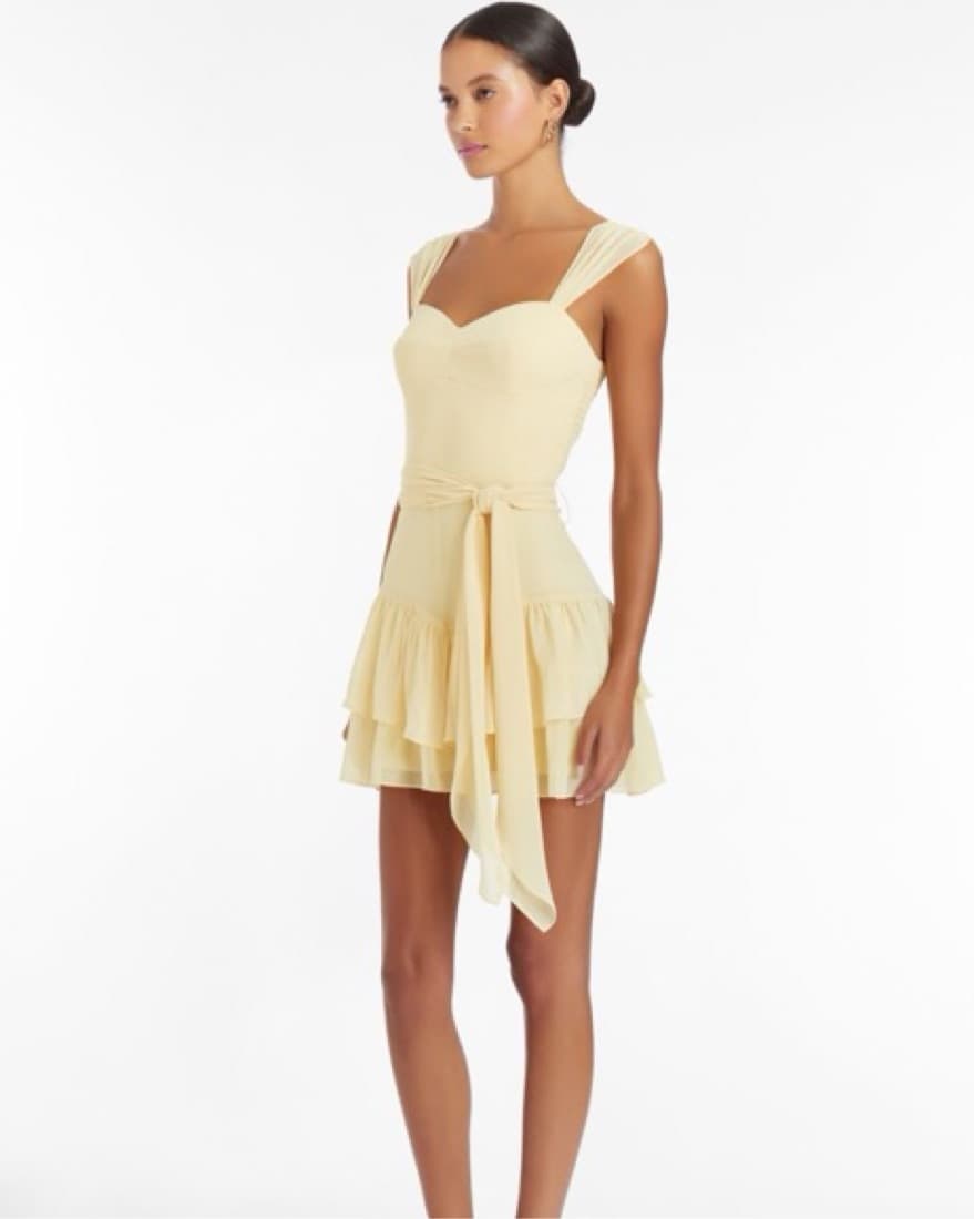 Amanda Uprichard Yellow Skort Romper - Image 5
