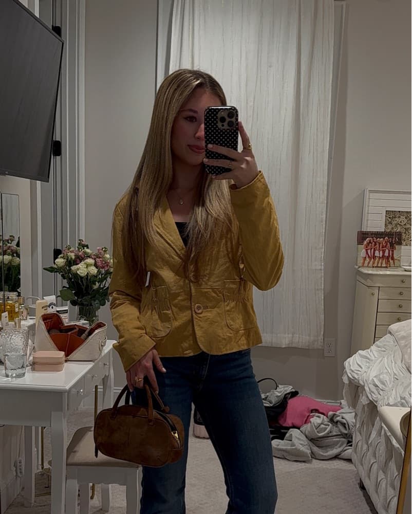 Yellow Suede Jacket - Image 2