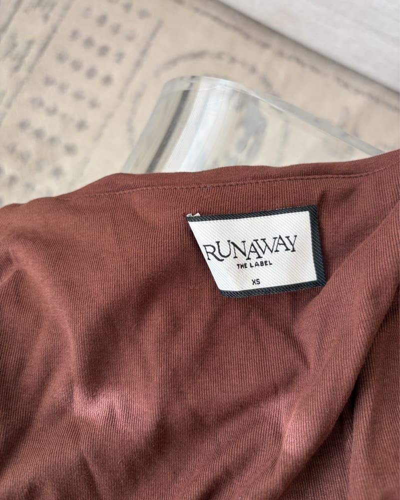 Runaway The Label Nalla Maxi Dress in Brown - Image 3