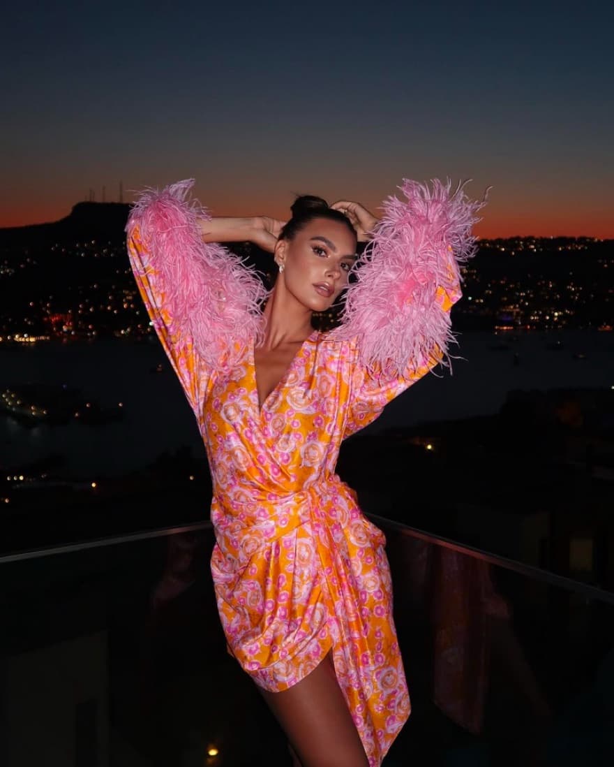 Colorful Feather Dress - Image 1