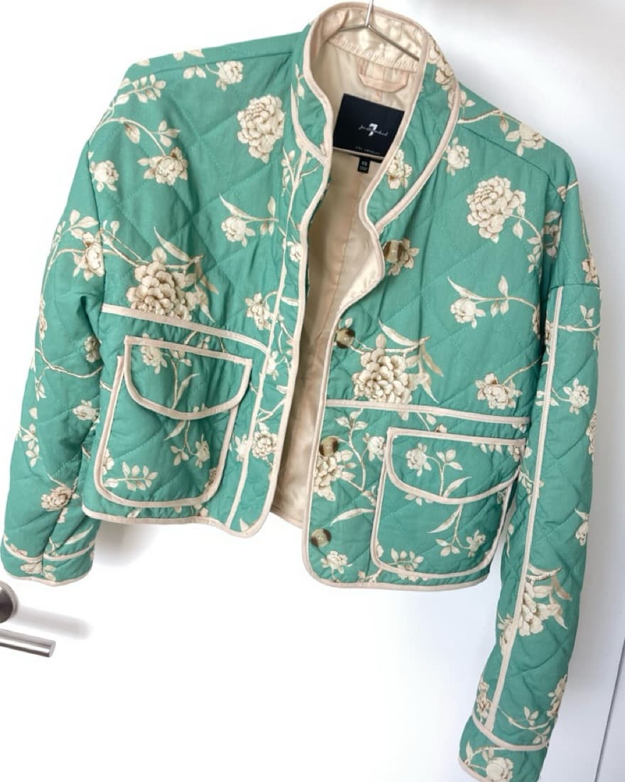 7 For All Mankind Floral Quilted Jacket - Image 2
