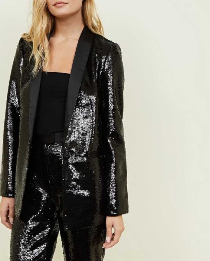 Black Sanctuary Sequin Blazer - Image 1