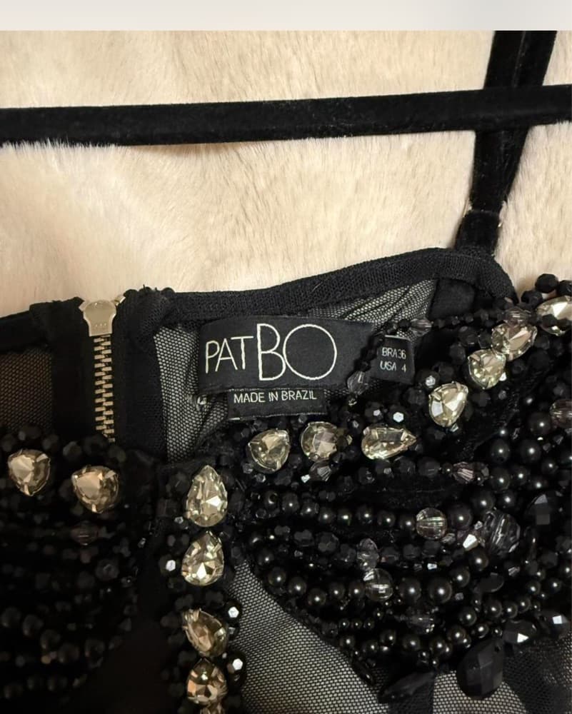 Patbo Beaded Black Bralette top S - Image 6