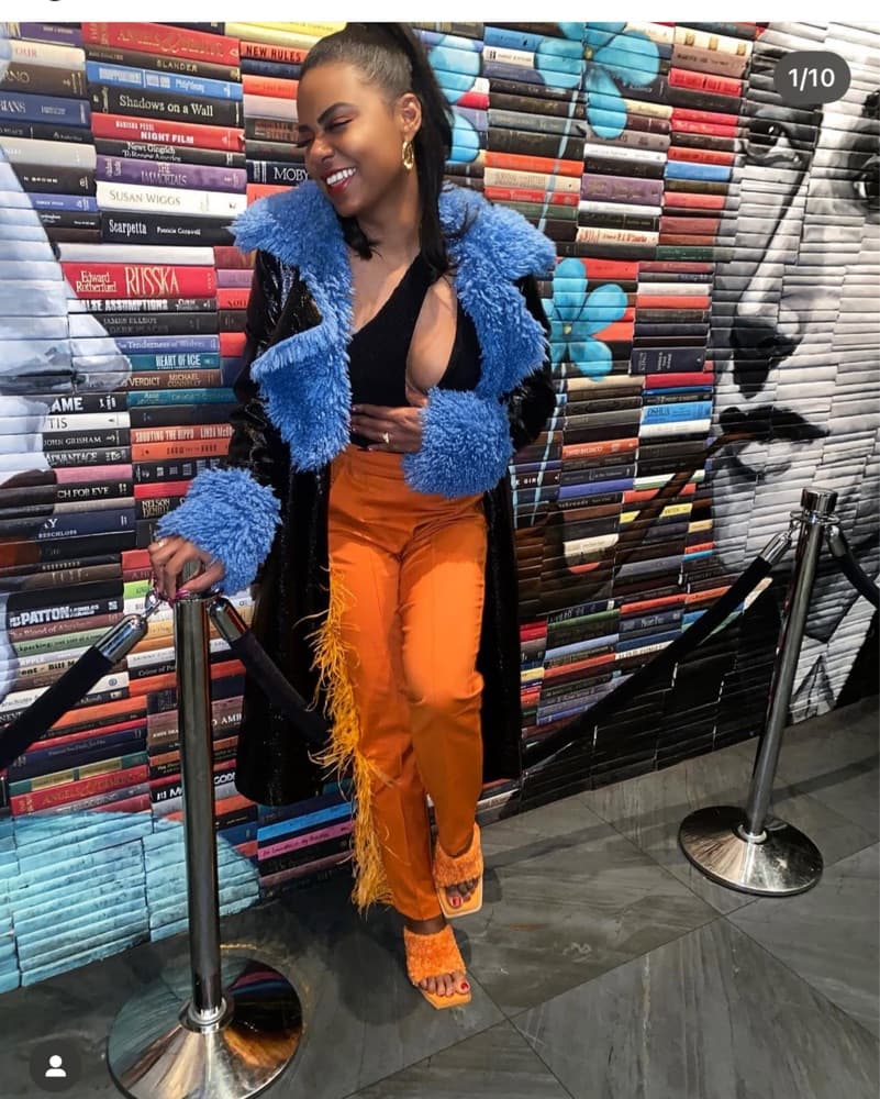 Orange Hanifa Feather Pants  - Image 3