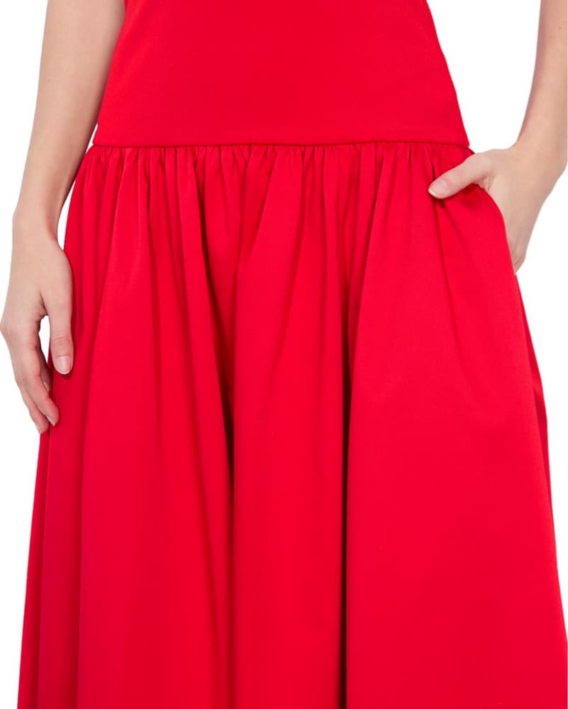 Red Drop Waist Dress - Image 2