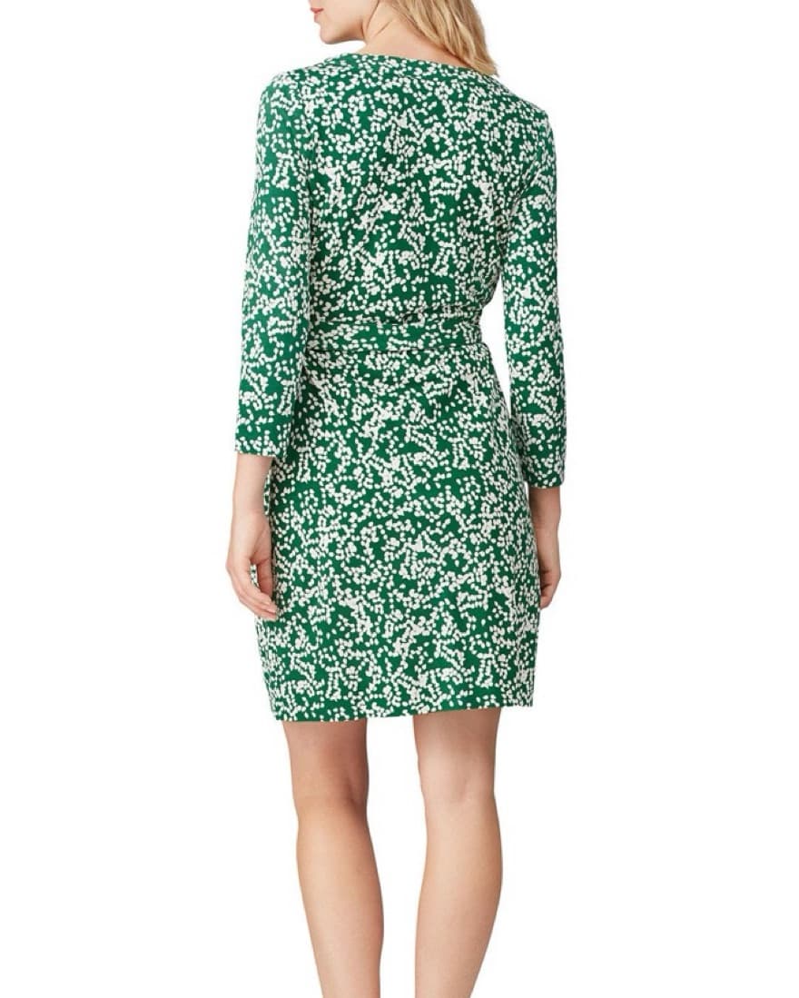 Diane Von Furtsenberg Green Wrap Dress - Image 2
