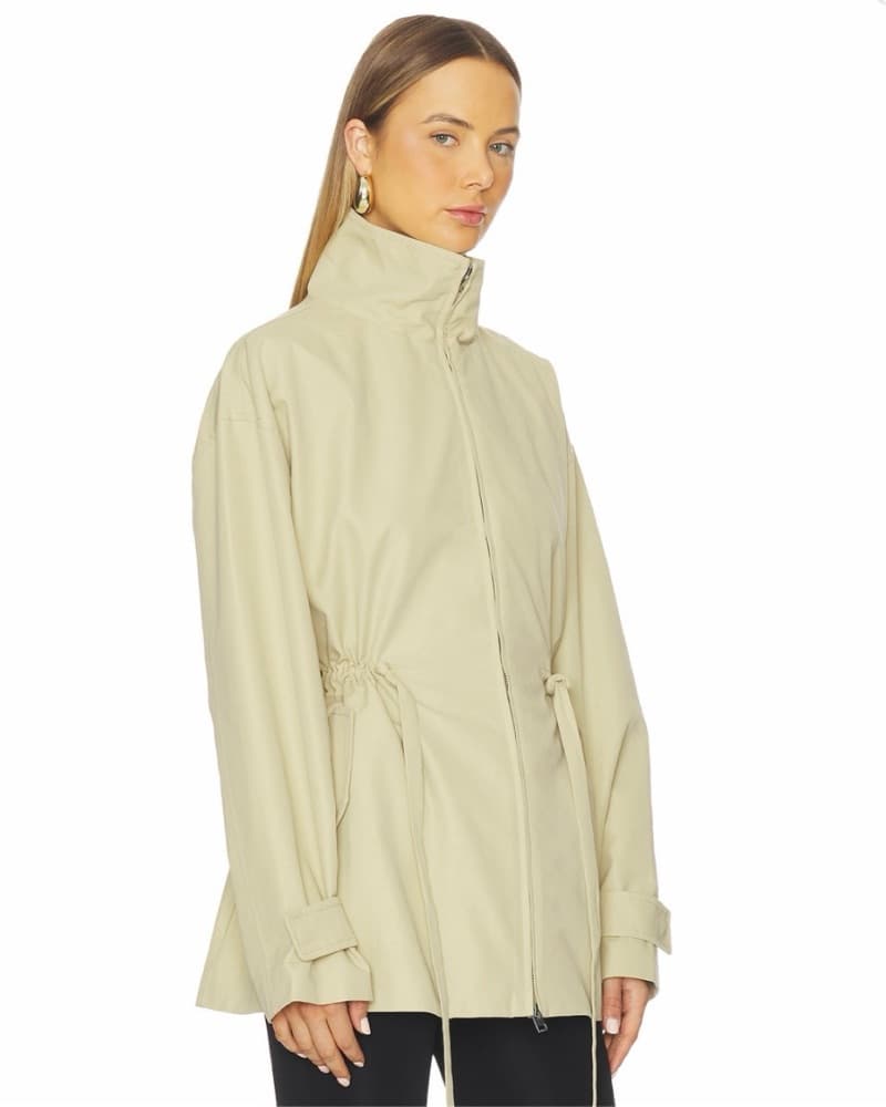 L’Academie Miki Mock Neck Khaki Jacket  - Image 2