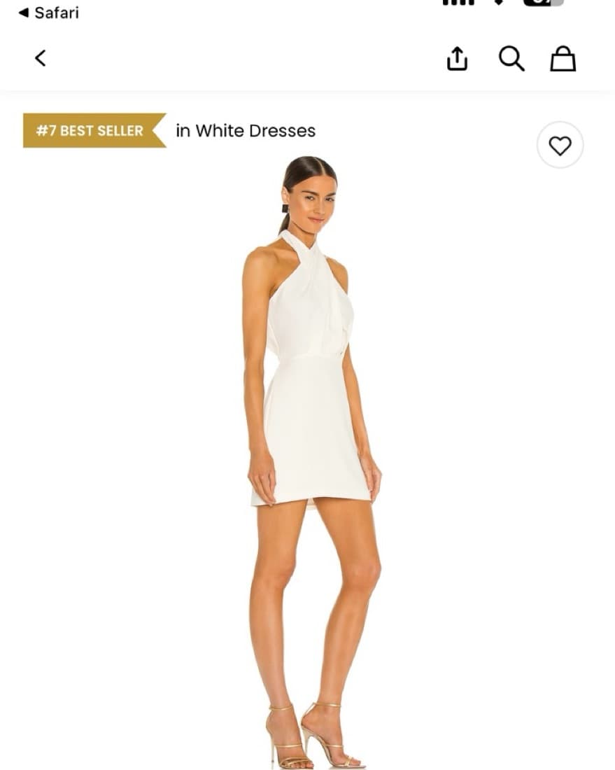 White Halter Dress Amanda Uprichatd  - Image 2