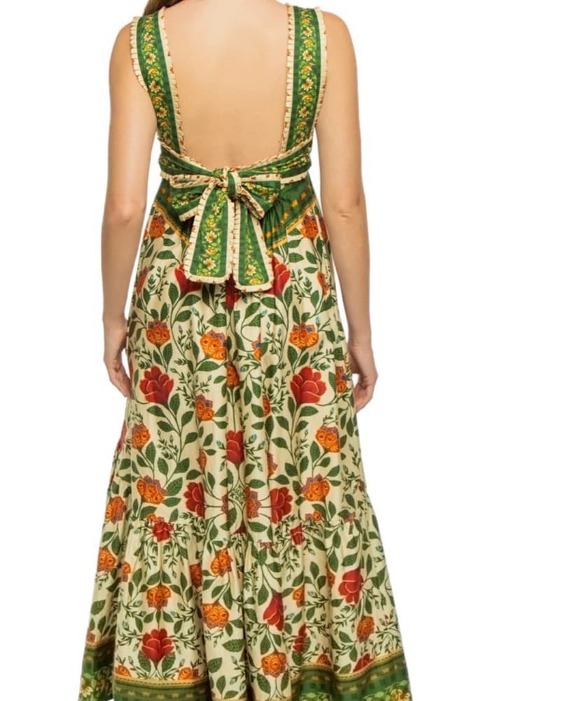 Vibrant Floral Printed Maxi Dress - Image 2