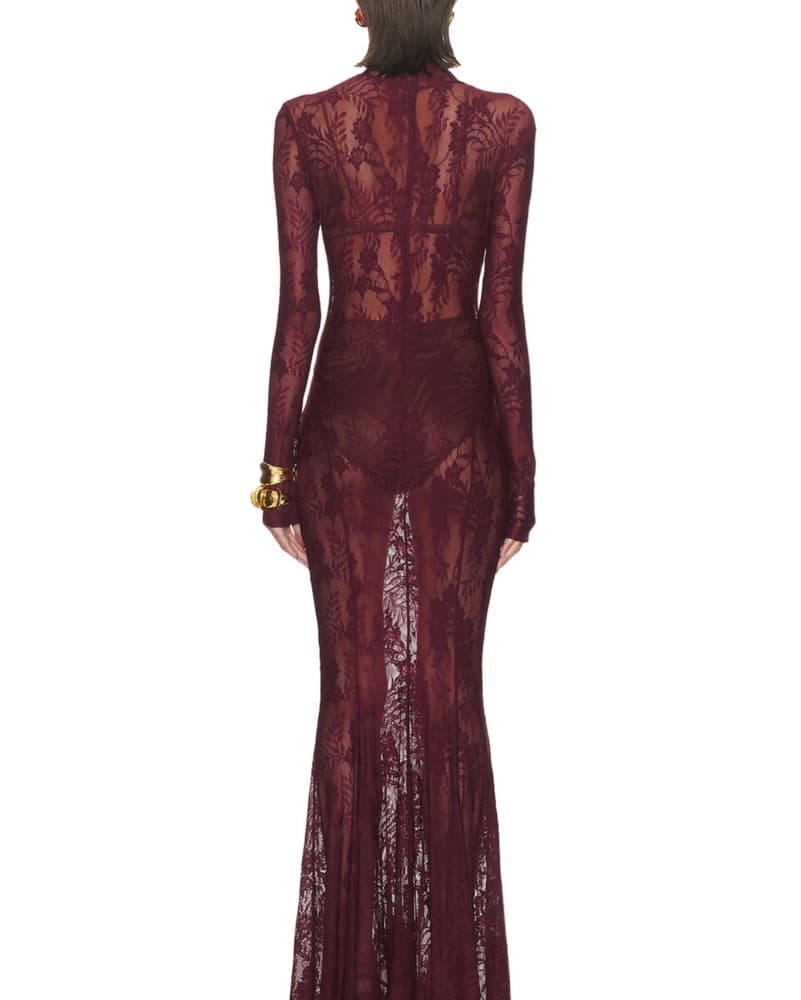 Norma Kamali Lace Gown - Image 3