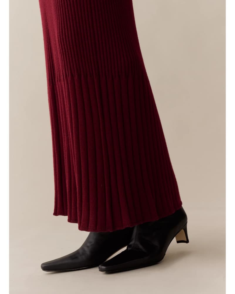 Red Burgundy Sweater Dress - Image 4