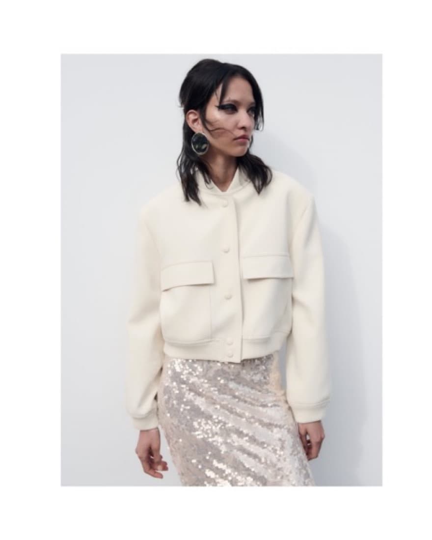 White Bomber Jacket - Image 6