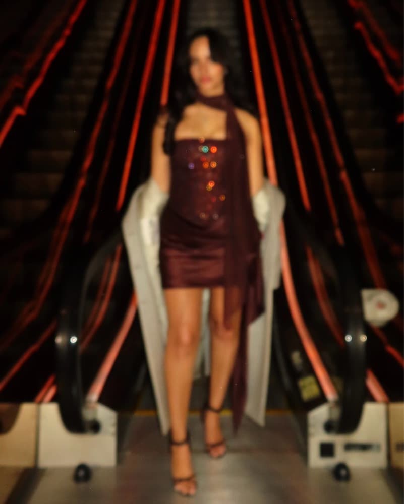 Babyboo-  Plum Sparkle Dress - Image 5