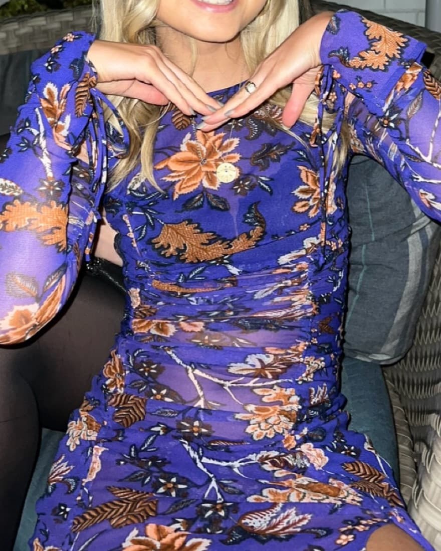 DVF Long Mesh Sheer Dress - Image 4