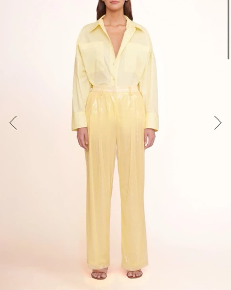 STAUD Yellow Sequin Pants - Image 2