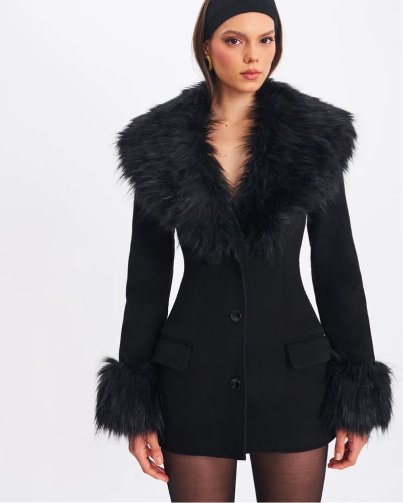 Wool Blend Mini Coat  - Image 4