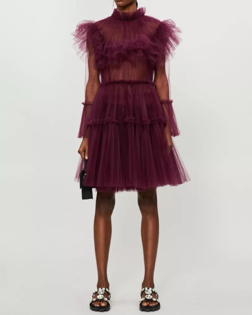 Khaite // Paula Tulle Tiered Dress - Image 1