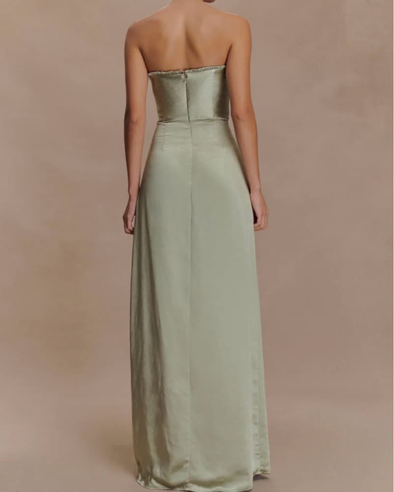 Elegant Satin Maxi Dress - Image 2
