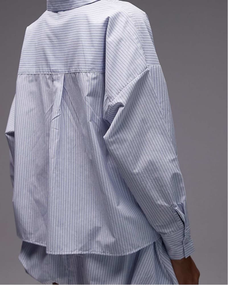 Two Piece Stripped Skirt Set - Image 3