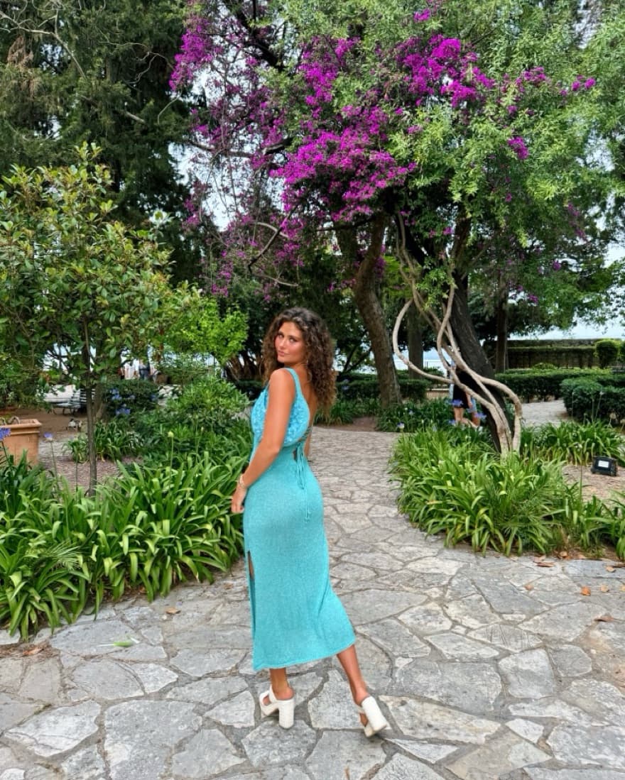Blue Dress Purchased In Italy  - Image 2
