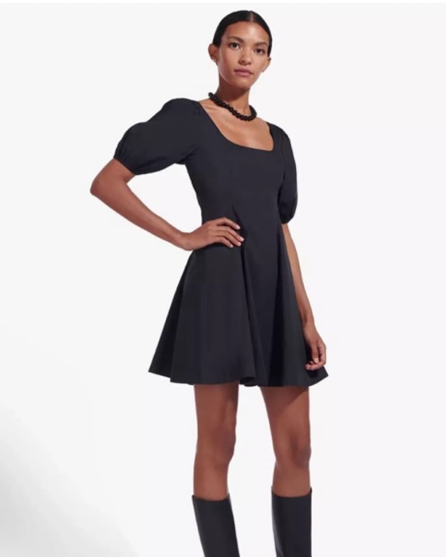Staud Black Mini Dress - Image 2