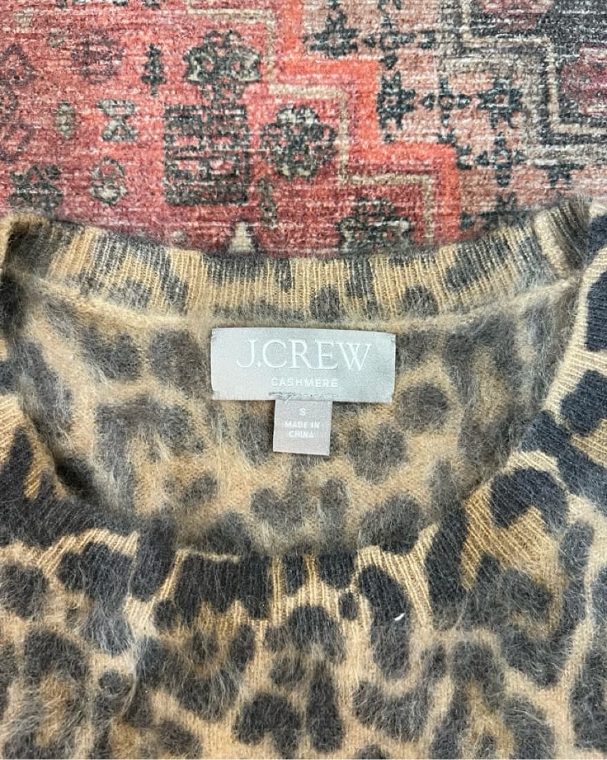 Brushed cashmere shrunken crewneck sweat - Image 3