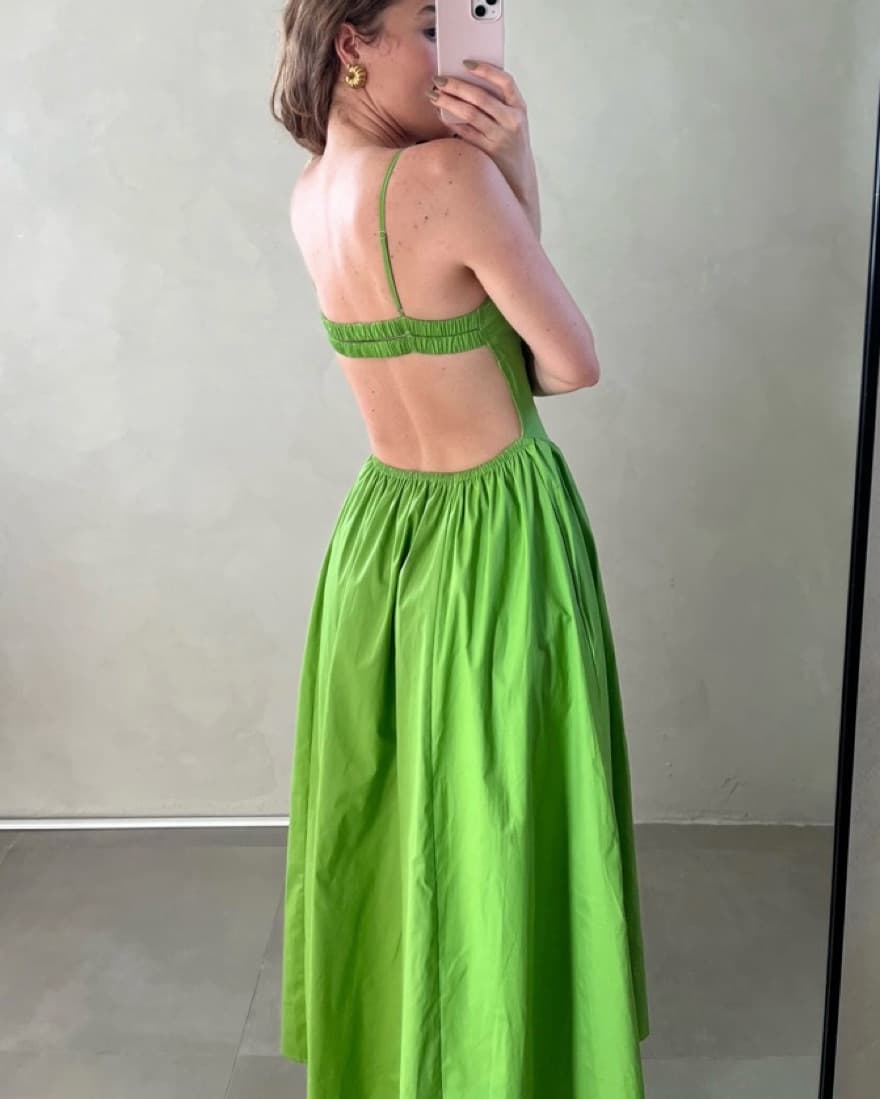 NIA Destene Dress in Pesto - Image 3