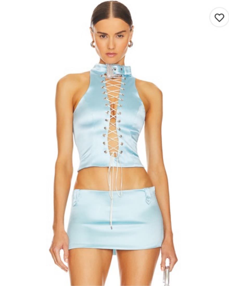 Poster Girl Duchess Satin Lace Up Set  - Image 1