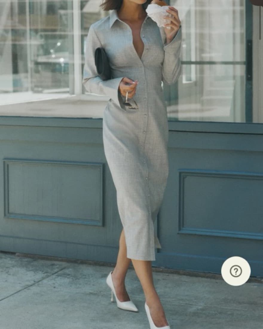 Dorian Grey Midi Shirtdress - Image 2