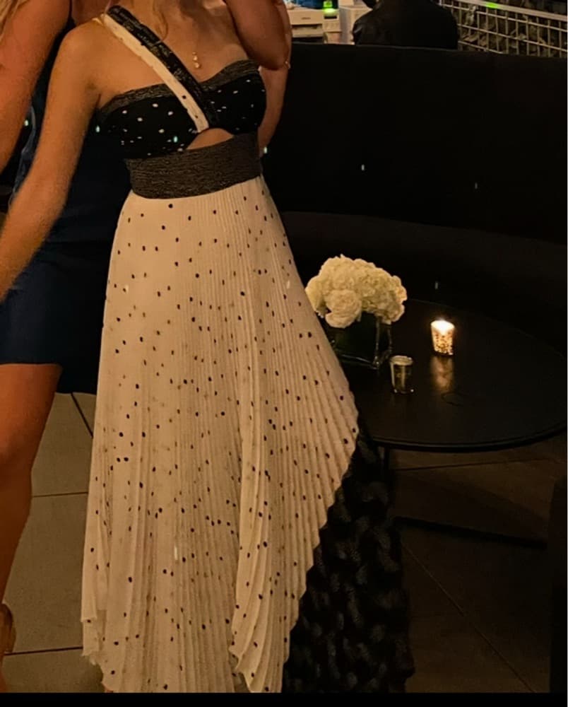 Polka Dot Pleated Maxi Dress - Image 2
