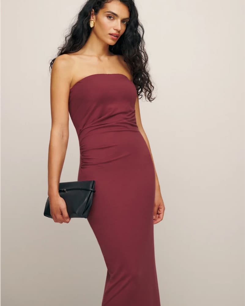 Reformation Knit Strapless Dress - Image 4