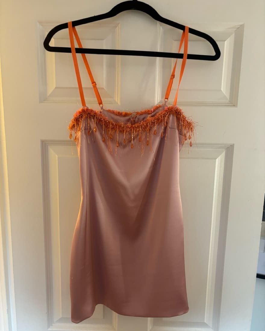 Danielle Guizo Pink/orange Mini Dress - Image 3
