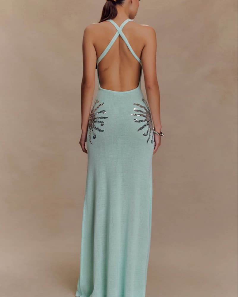 Blue Maxi Meshki Ellington Maxi Dress  - Image 3