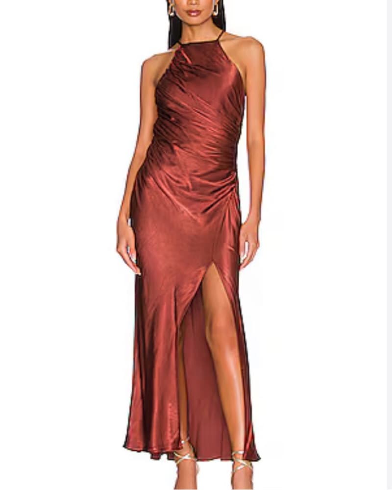 Shona Joy Talia Square Neck Midi Sangria - Image 1