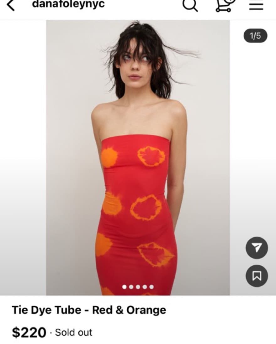 Tie Dye Tube Dress Dana Foley  - Image 2