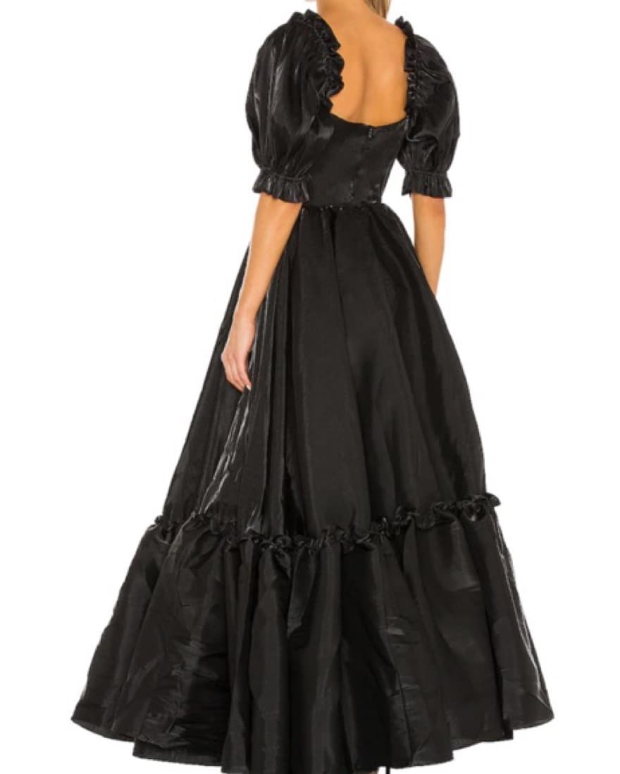 Selkie Black Gown w/ Custom Open Back - Image 4