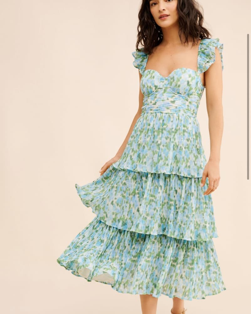 Flowy Floral Ruffle Dress - Image 1