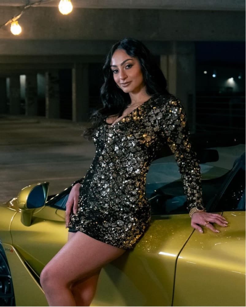 Black And Gold Sequin Dress - Image 2