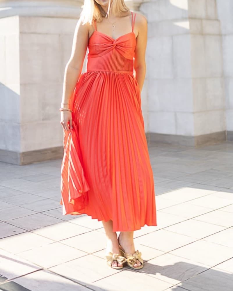 Amur Krisley Pleated Midi Dress - Image 5