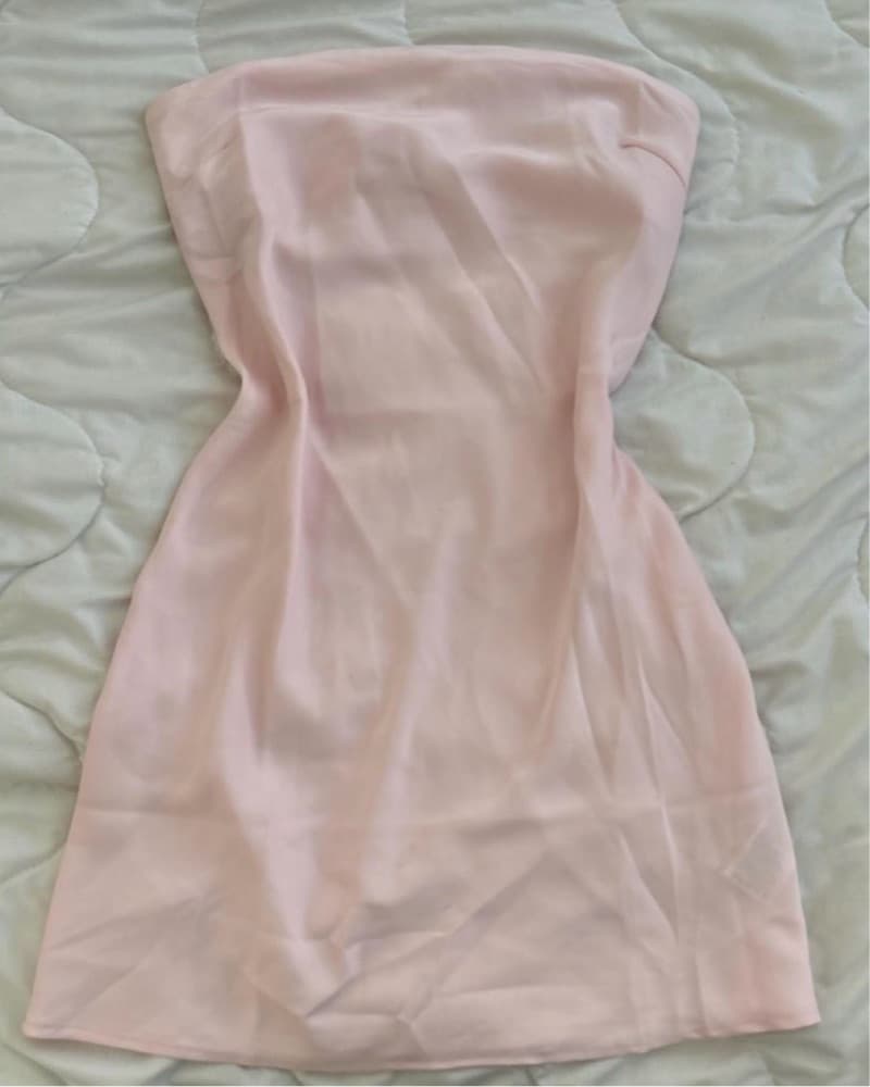 Pink Satin Mini Dress  - Image 2