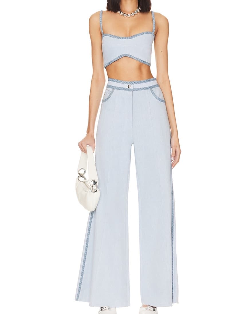 Sabina Musayev Embroidered Denim Set  - Image 5